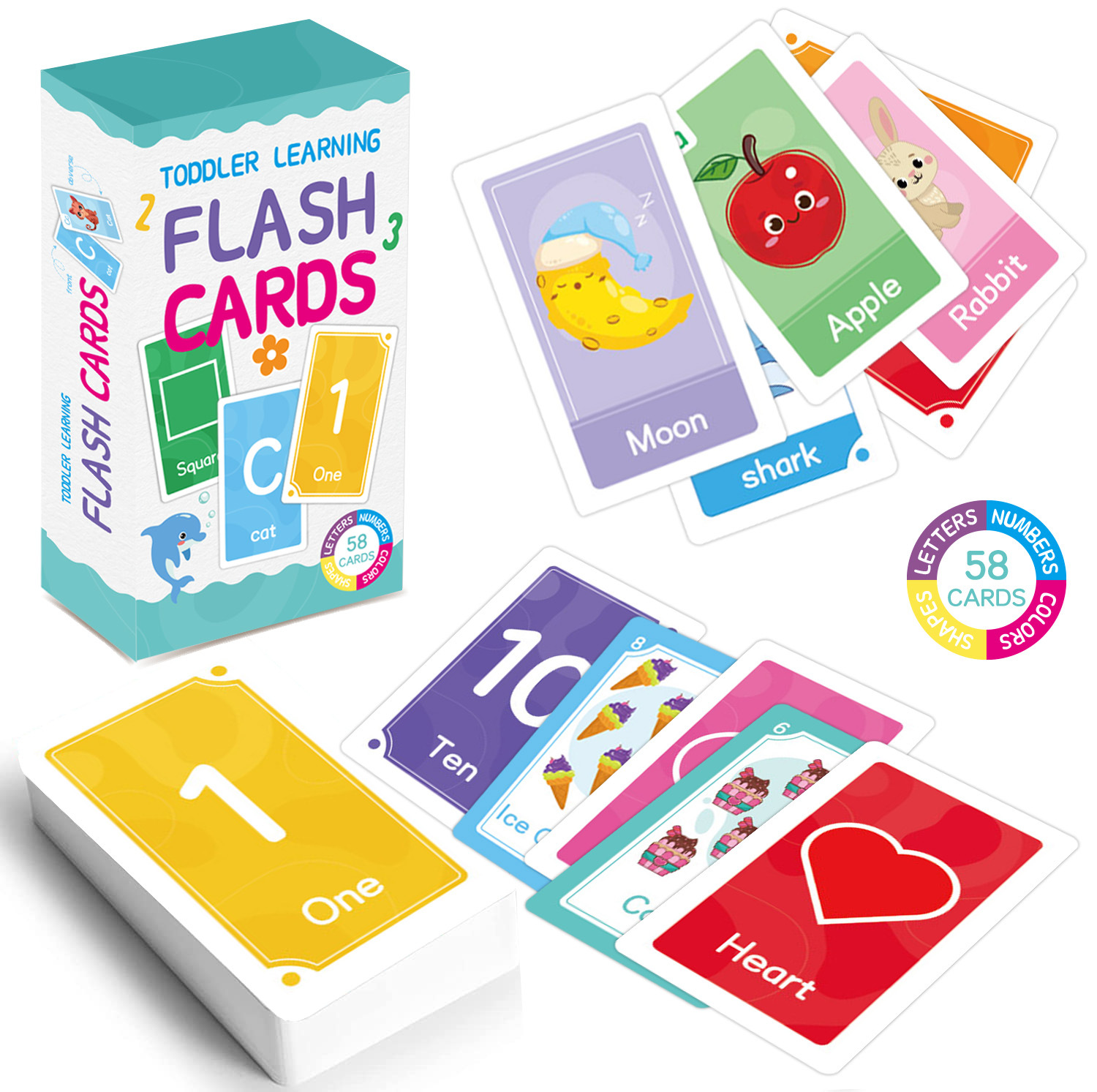 58 Uds. Tarjetas didácticas de - Abc Kids Early Education reseña y precio